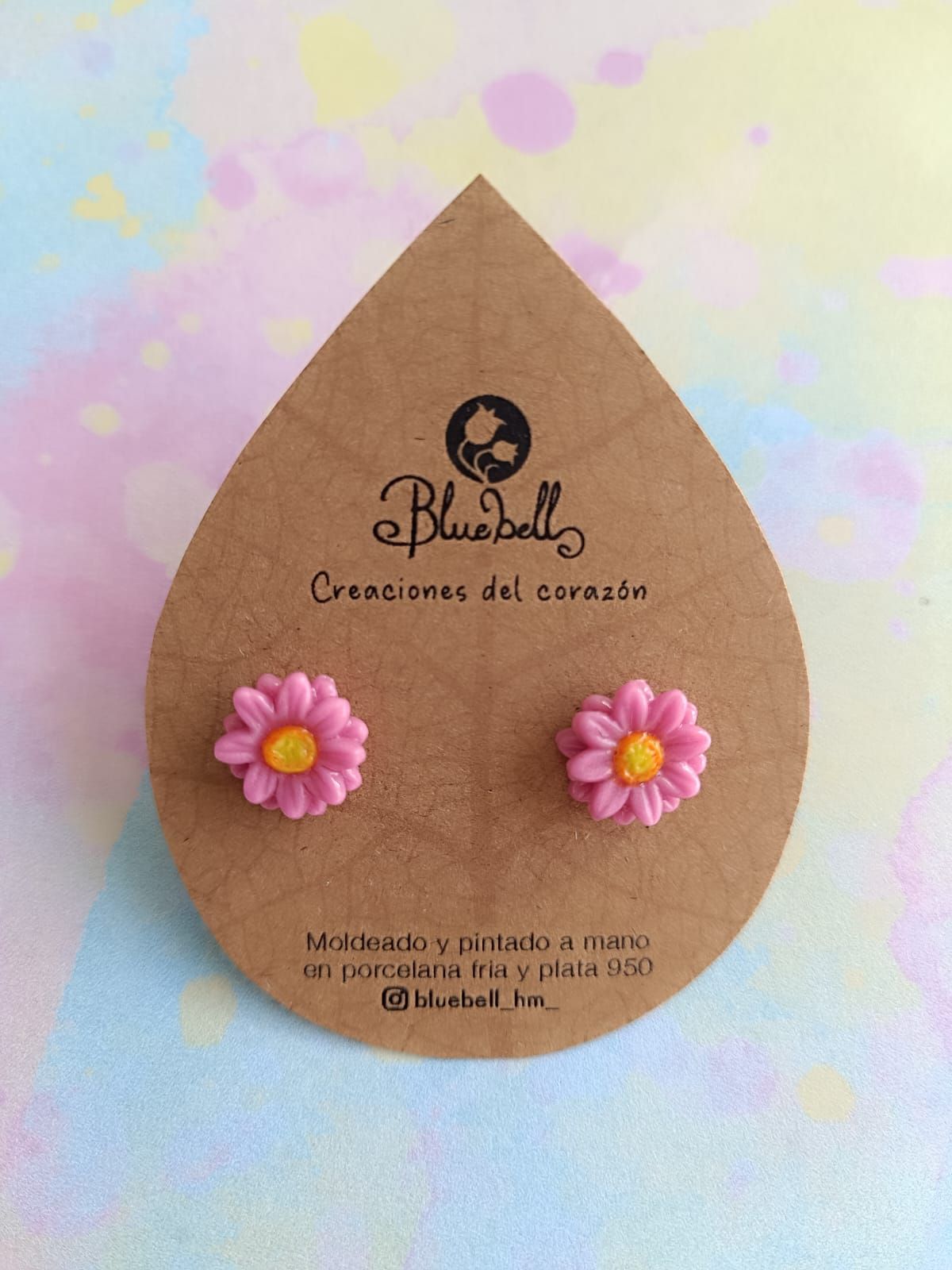 Aros Flores pequeñitas colores